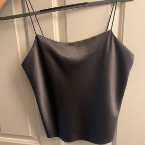Alice + Olivia grey silk tank